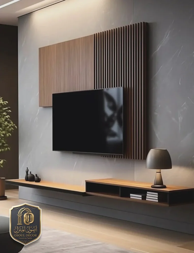 ديكور تلفزيون بديل الخشب