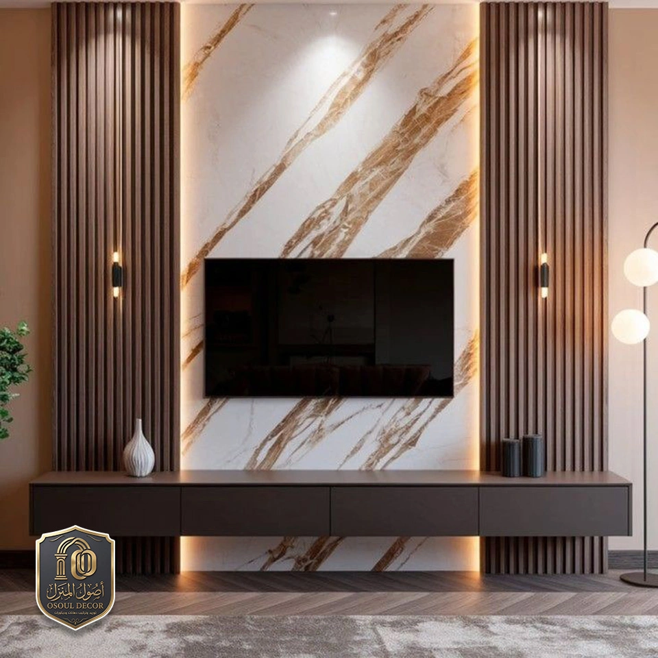 ديكورات شاشات بديل رخام وخشب جدة